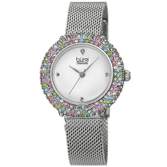 Original Burgi Quartz Diamond Silver Dial Ladies Watch BUR258SS JMS always Watches Original Burgi Quartz Diamond Silver Dial Ladies Watch BUR258SS JMS always Watches