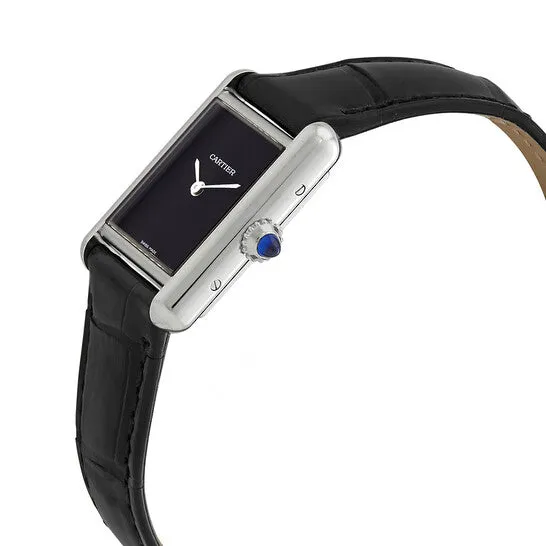 Original Cartier Tank Quartz Black Dial Ladies Watch WSTA0071 JMS always Watches