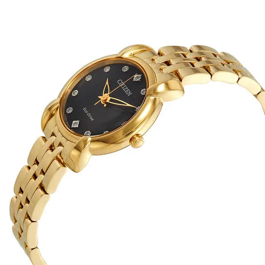 Original Citizen Jolie Black Diamond Dial Ladies Watch EM071259E JMS always Watches Original Citizen Jolie Black Diamond Dial Ladies Watch EM071259E JMS always Watches