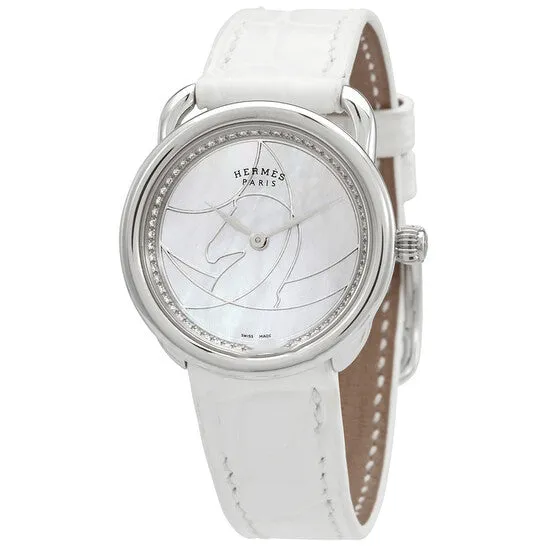 Original Hermes Arceau Cavales Quartz Mother of Pearl Dial Ladies Watch 045231WW00 JMS always Watches Original Hermes Arceau Cavales Quartz Mother of Pearl Dial Ladies Watch 045231WW00 JMS always Watches