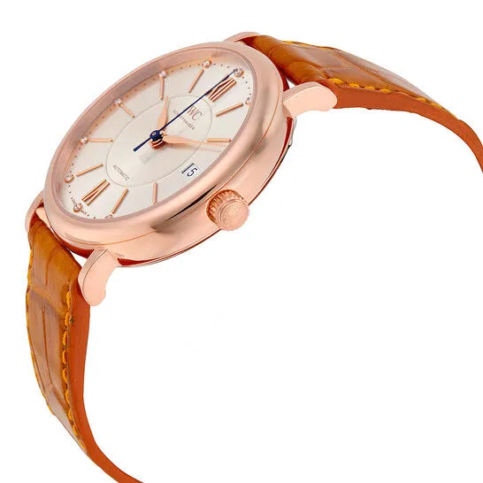 Original IWC Portofino Automatic Silver Diamond Dial Orange Leather Unisex Watch 458105 JMS always Watches Original IWC Portofino Automatic Silver Diamond Dial Orange Leather Unisex Watch 458105 JMS always Watches