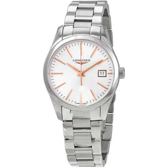 Original Longines Conquest Classic Quartz Silver Dial Ladies Watch L23864726 JMS always Watches Original Longines Conquest Classic Quartz Silver Dial Ladies Watch L23864726 JMS always Watches