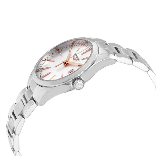 Original Longines Conquest Classic Quartz Silver Dial Ladies Watch L23864726 JMS always Watches