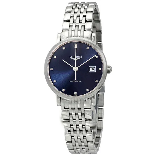 Original Longines Elegant Automatic Diamond Blue Dial Ladies Watch L43104976 JMS always Watches Original Longines Elegant Automatic Diamond Blue Dial Ladies Watch L43104976 JMS always Watches