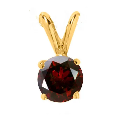Original Maulijewels 020 Carat Red Round Natural Diamond Solitaire Pendant Necklace In 14K Solid Yellow Gold With 18 14k Yellow Gold Plated Sterling Silver B JMS always Necklaces Original Maulijewels 020 Carat Red Round Natural Diamond Solitaire Pendant Necklace In 14K Solid Yellow Gold With 18 14k Yellow Gold Plated Sterling Silver B JMS always Necklaces
