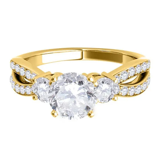 Original Maulijewels 100 Carat Round White Diamond Engagement Wedding Ring For Womens 14K Yellow Gold JMS always Rings Original Maulijewels 100 Carat Round White Diamond Engagement Wedding Ring For Womens 14K Yellow Gold JMS always Rings