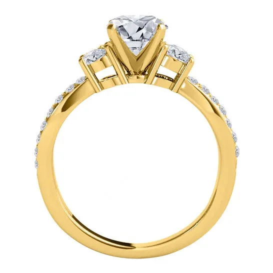 Original Maulijewels 100 Carat Round White Diamond Engagement Wedding Ring For Womens 14K Yellow Gold JMS always Rings Original Maulijewels 100 Carat Round White Diamond Engagement Wedding Ring For Womens 14K Yellow Gold JMS always Rings