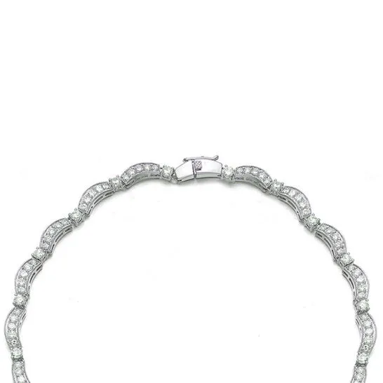 Original Megan Walford CZ Sterling Silver White Gold Plated Heavy Sapphire Teardrop Necklace JMS always Necklaces Original Megan Walford CZ Sterling Silver White Gold Plated Heavy Sapphire Teardrop Necklace JMS always Necklaces