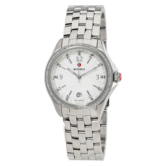 Original Michele Belmore White Textured Dial Ladies Watch MWW29A000005 JMS always Watches Original Michele Belmore White Textured Dial Ladies Watch MWW29A000005 JMS always Watches