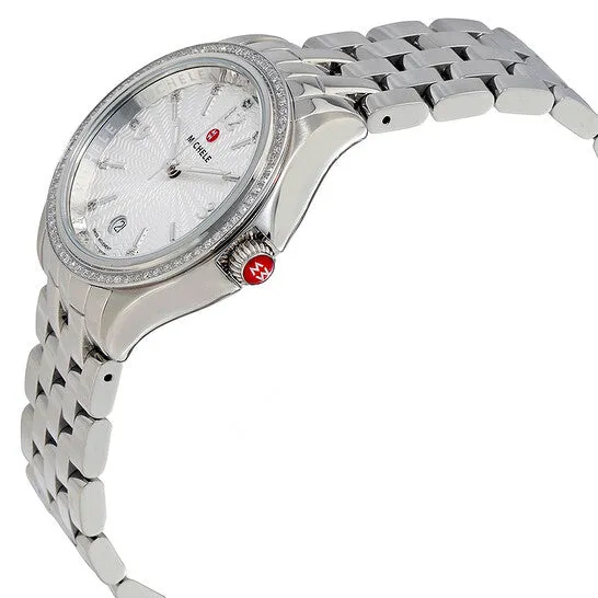 Original Michele Belmore White Textured Dial Ladies Watch MWW29A000005 JMS always Watches Original Michele Belmore White Textured Dial Ladies Watch MWW29A000005 JMS always Watches