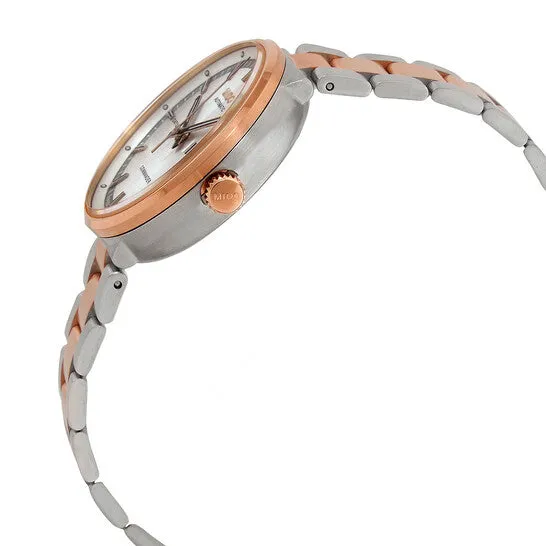 Original Mido Automatic Silver Dial Twotone Ladies Watch M0142302203180 JMS always Rings
