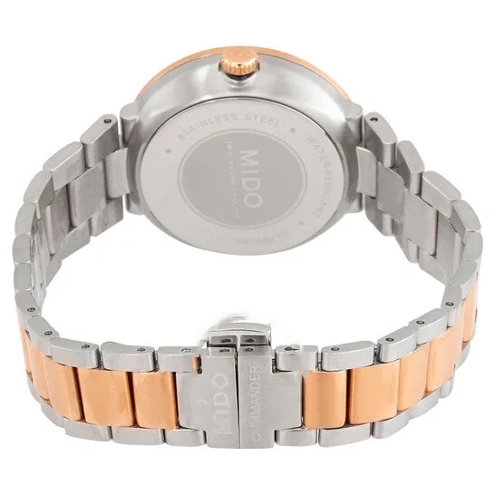 Original Mido Automatic Silver Dial Twotone Ladies Watch M0142302203180 JMS always Rings