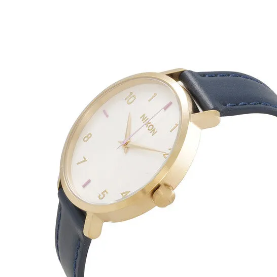Original Nixon Arrow Quartz Grey Dial Blue Leather Watch A109115100 JMS always Watches