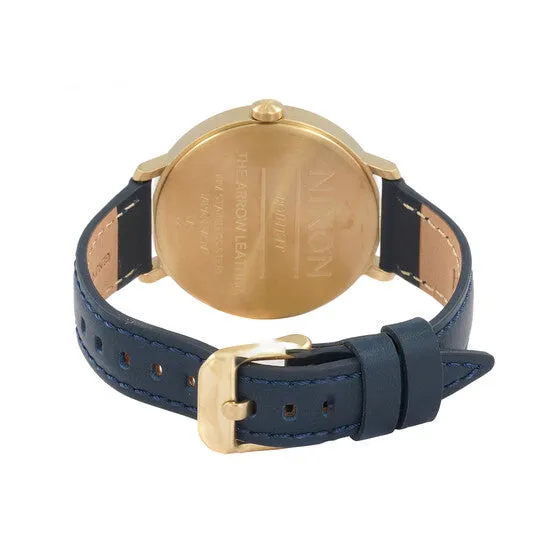 Original Nixon Arrow Quartz Grey Dial Blue Leather Watch A109115100 JMS always Watches