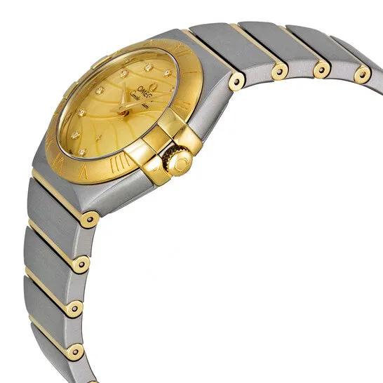 Original Omega Constellation Champagne Mother of Pearl Diamond Dial Ladies Watch 12320276057001 JMS always Watches