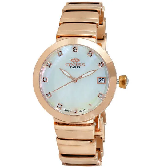 Original Oniss ON5559SS Quartz White Dial Ladies Watch ON5559SSRGWT JMS always Watches Original Oniss ON5559SS Quartz White Dial Ladies Watch ON5559SSRGWT JMS always Watches