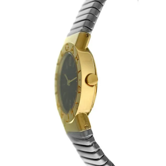 Original Preowned Bvlgari LVCEA Tubogas Quartz Black Dial Ladies Watch BB262TG JMS always Watches