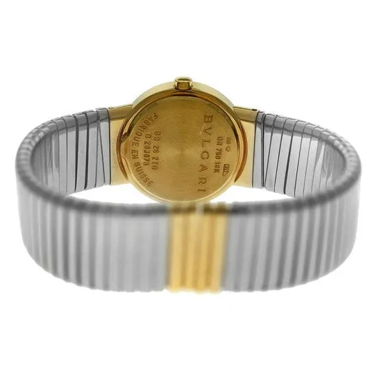 Original Preowned Bvlgari LVCEA Tubogas Quartz Black Dial Ladies Watch BB262TG JMS always Watches