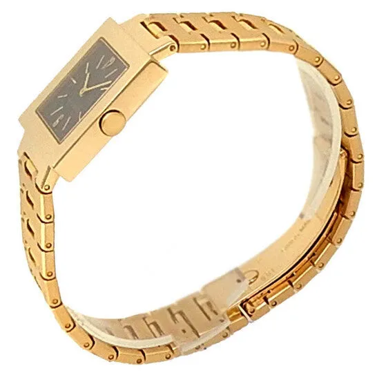 Original Preowned Bvlgari Quadrato Quartz Black Dial Ladies Watch SQ27G JMS always Watches