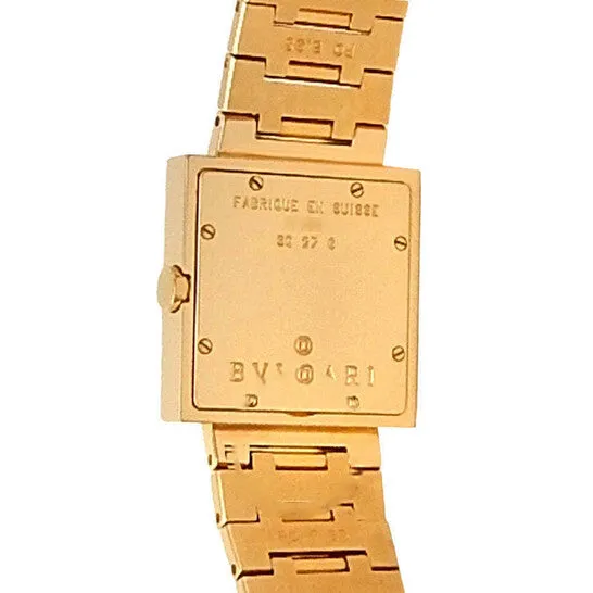 Original Preowned Bvlgari Quadrato Quartz Black Dial Ladies Watch SQ27G JMS always Watches