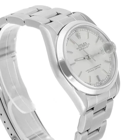 Original Preowned Rolex Datejust Automatic Silver Dial Ladies Watch 78240 SSO JMS always Watches