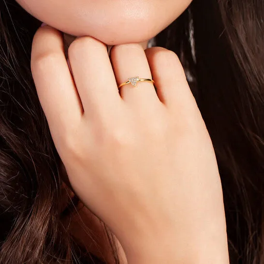 Original Sole du Soleil Lupine Collection Womens 18k YG Plated Stackable Triangle Fashion Ring JMS always Rings