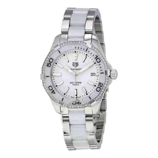 Original Tag Heuer Aquaracer White Dial Ladies Watch WAY131HBA0914 JMS always Watches Original Tag Heuer Aquaracer White Dial Ladies Watch WAY131HBA0914 JMS always Watches