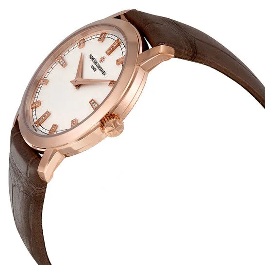 Original Vacheron Constantin Traditionnelle Silver Dial 18kt Rose Gold Ladies Watch 25155000R9585 JMS always Earrings Original Vacheron Constantin Traditionnelle Silver Dial 18kt Rose Gold Ladies Watch 25155000R9585 JMS always Earrings
