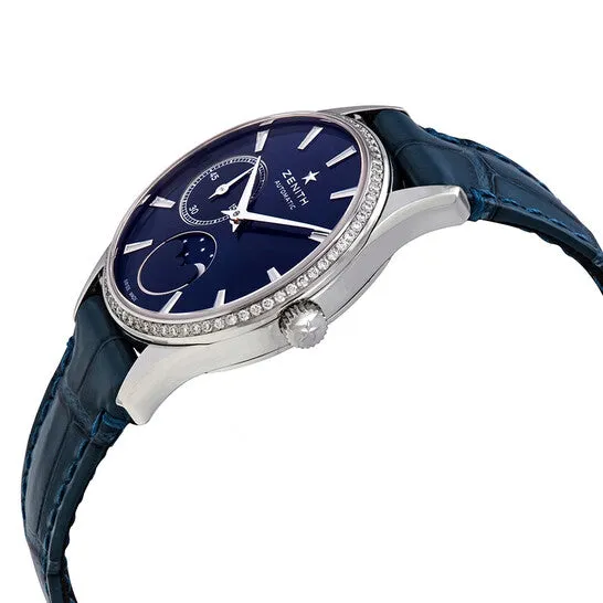 Original Zenith Elite Ultra Thin Lady Automatic Moonphase Blue Dial Diamond Watch 16231069251C705 JMS always Watches Original Zenith Elite Ultra Thin Lady Automatic Moonphase Blue Dial Diamond Watch 16231069251C705 JMS always Watches