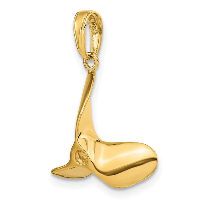 PreStyled Sets 14k Yellow Gold Polished 3D Propeller Pendant Goldia