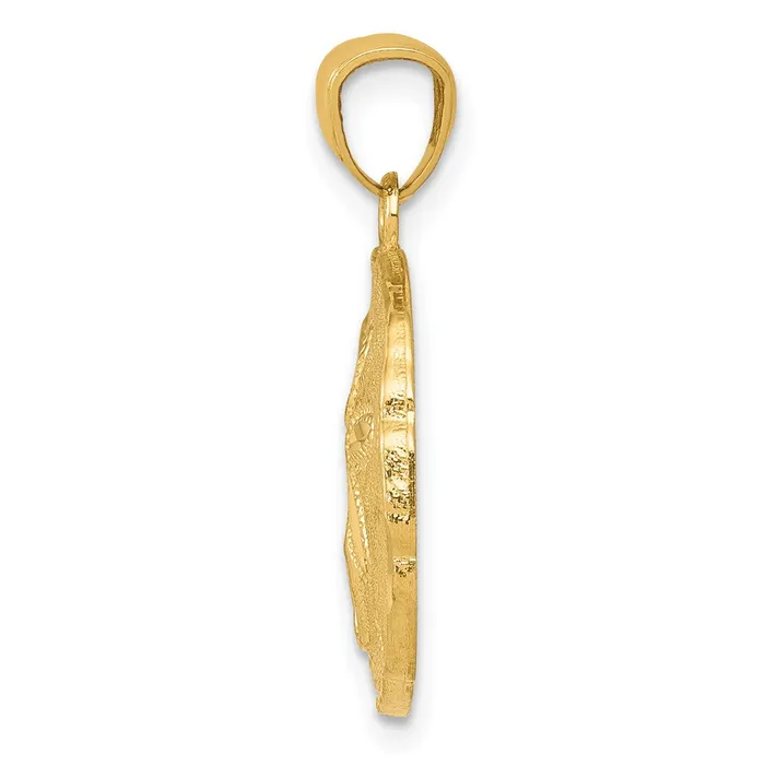PreStyled Sets Goldia 14k Yellow Gold Gold Polished Large Sand Dollar Pendant