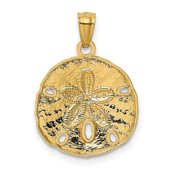PreStyled Sets Goldia 14k Yellow Gold Gold Polished Large Sand Dollar Pendant