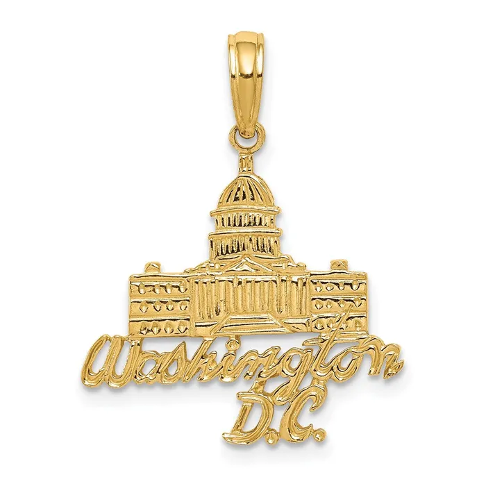 PreStyled Sets Goldia 14k Yellow Gold WASHINGTON DC Capitol Building Pendant PreStyled Sets Goldia 14k Yellow Gold WASHINGTON DC Capitol Building Pendant