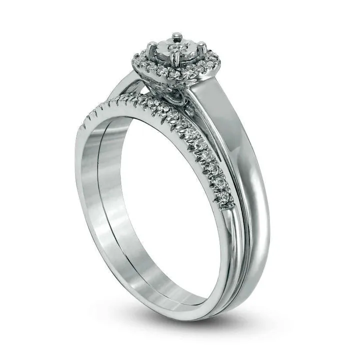Rings 020 CT TW Natural Diamond Cushion Frame Bridal Engagement Ring Set in Sterling Silver Goldia Rings 020 CT TW Natural Diamond Cushion Frame Bridal Engagement Ring Set in Sterling Silver Goldia