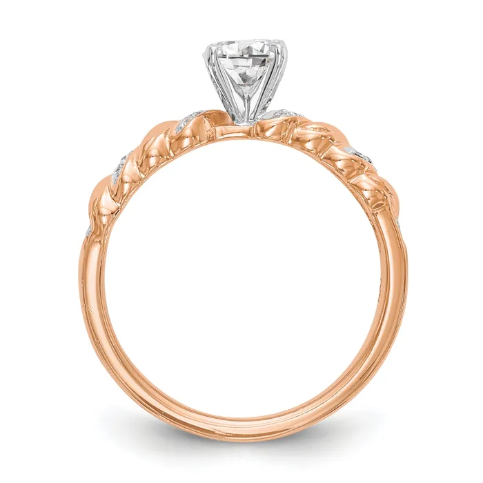 Rings 14k Peg Set Simulated Diamond Criss Cross Engagement Ring Goldiacom
