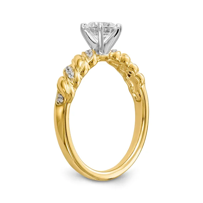 Rings 14k Peg Set Simulated Diamond Criss Cross Engagement Ring Goldiacom
