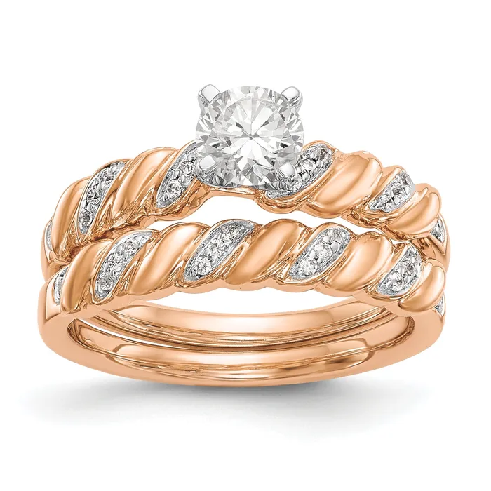 Rings 14k Peg Set Simulated Diamond Criss Cross Engagement Ring Goldiacom