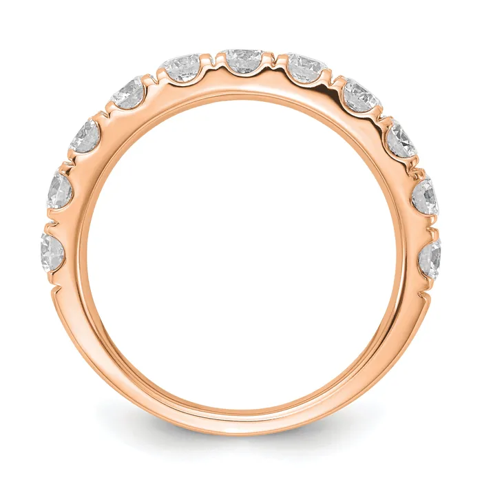 Rings 14k Rose Gold 1 12 Ct Lab Grown Diamond VSSI G Wedding Band Ring Goldia