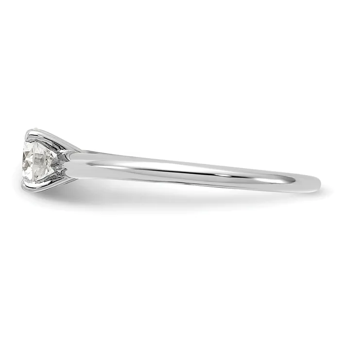Rings 14k White Gold 12 Ct Certified Lab Grown Diamond VSSI G Round Solitaire Engagement Ring Goldia