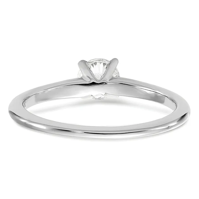 Rings 14k White Gold 12 Ct Certified Lab Grown Diamond VSSI G Round Solitaire Engagement Ring Goldia