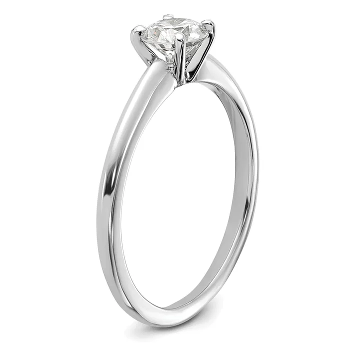 Rings 14k White Gold 12 Ct Certified Lab Grown Diamond VSSI G Round Solitaire Engagement Ring Goldia