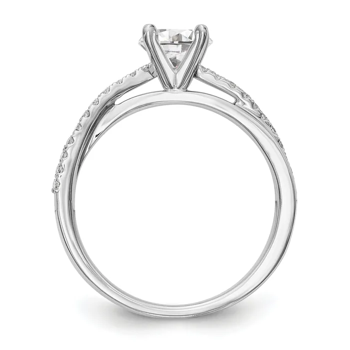 Rings 14k White Gold 18 Ct Lab Grown Diamond VSSI G Peg Set Engagement Ring Goldia