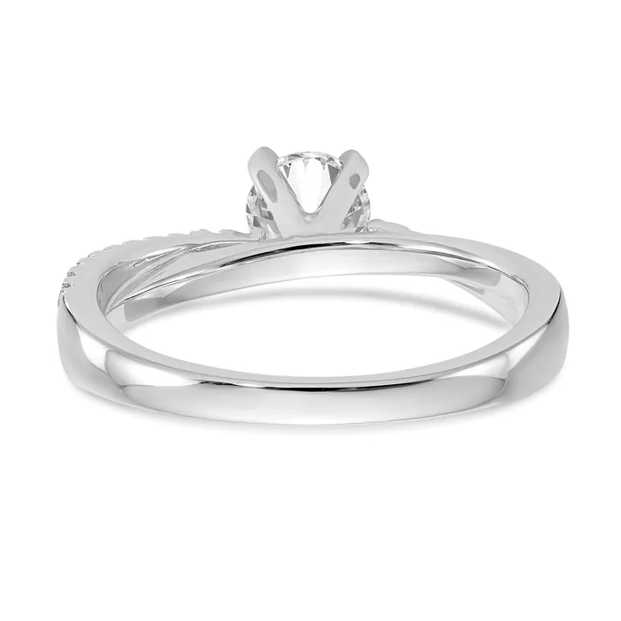 Rings 14k White Gold 18 Ct Lab Grown Diamond VSSI G Peg Set Engagement Ring Goldia