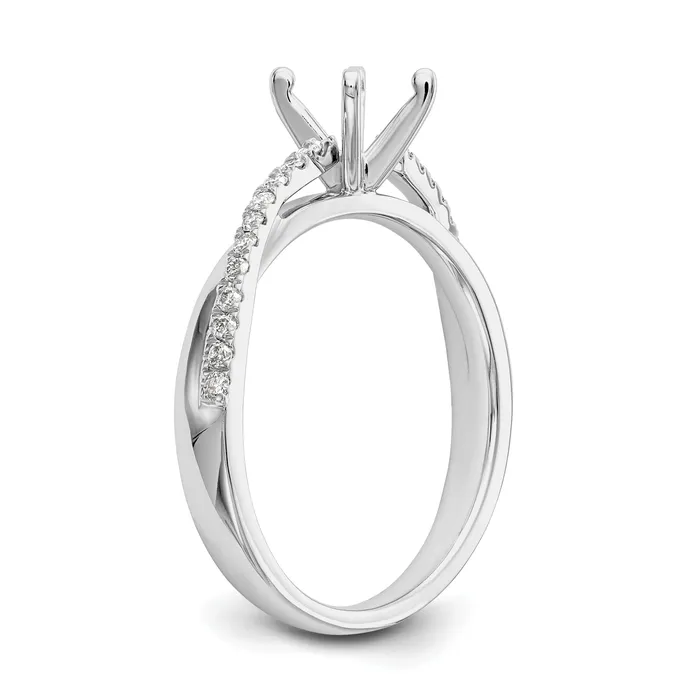 Rings 14k White Gold 18 Ct Lab Grown Diamond VSSI G Peg Set Engagement Ring Goldia