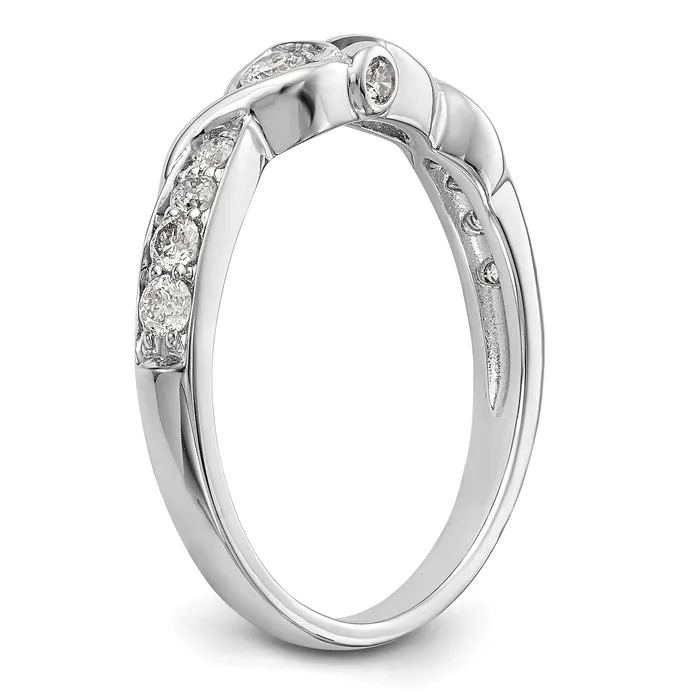 Rings 14K White Gold Lab Grown Diamond VSSI FGH Peg Set Semimount Engagement Ring Goldia