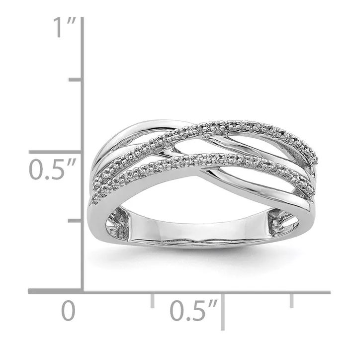 Rings 14k White Gold Polished Real Diamond Ring Goldiacom