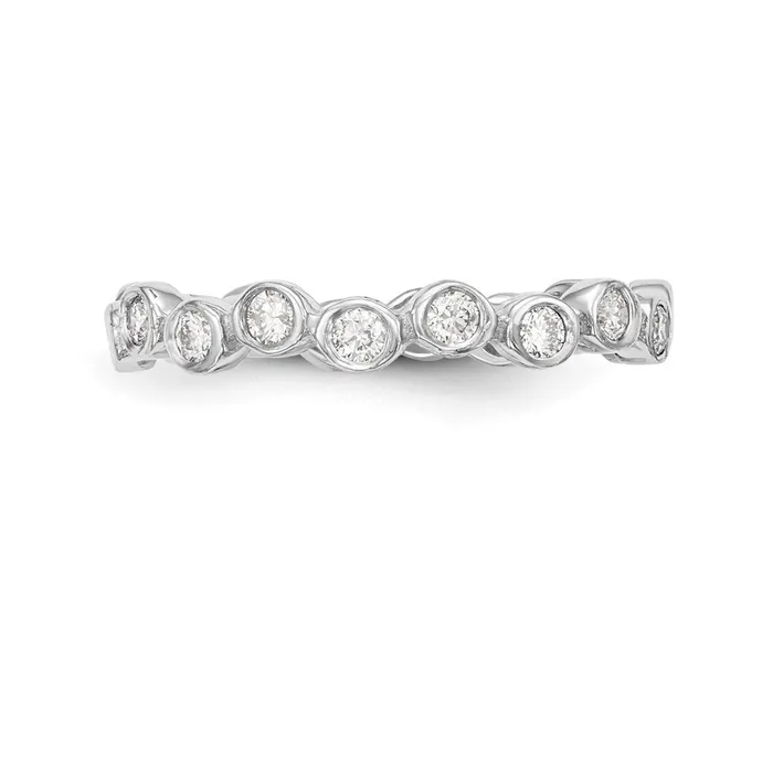 Rings 14K White Gold Real Diamond Band Goldiacom