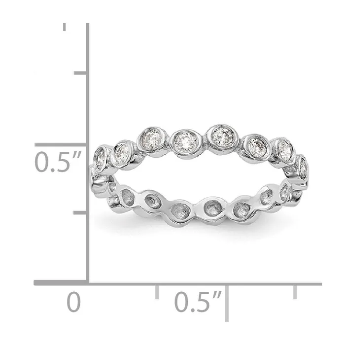 Rings 14K White Gold Real Diamond Band Goldiacom