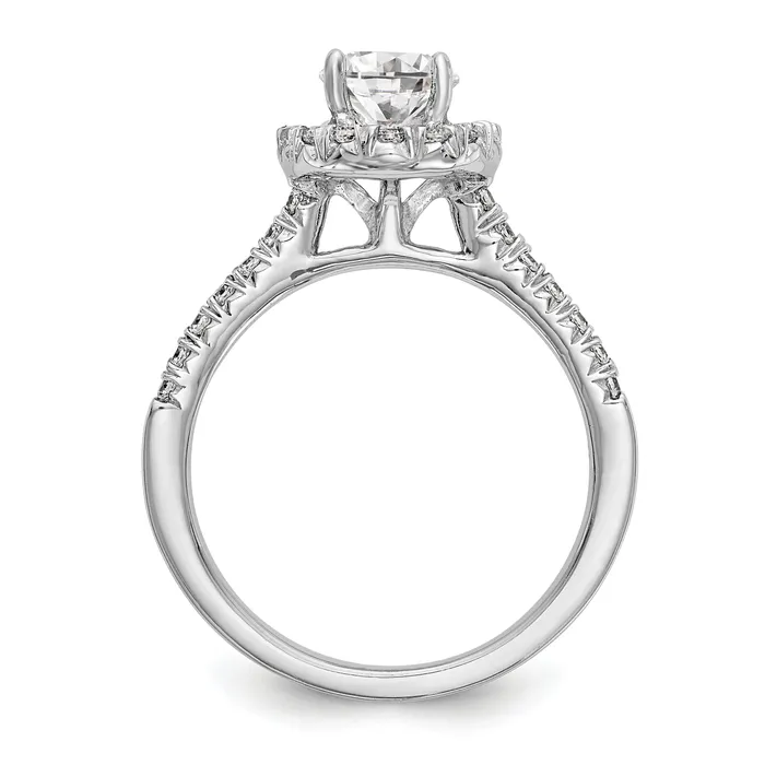Rings 14kw Oval Halo Simulated Diamond Engagement Ring Goldiacom