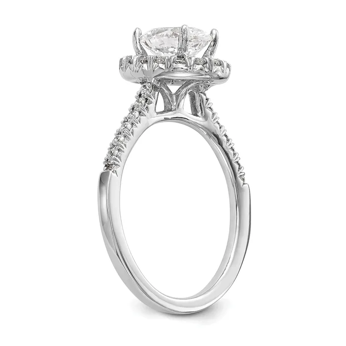 Rings 14kw Oval Halo Simulated Diamond Engagement Ring Goldiacom